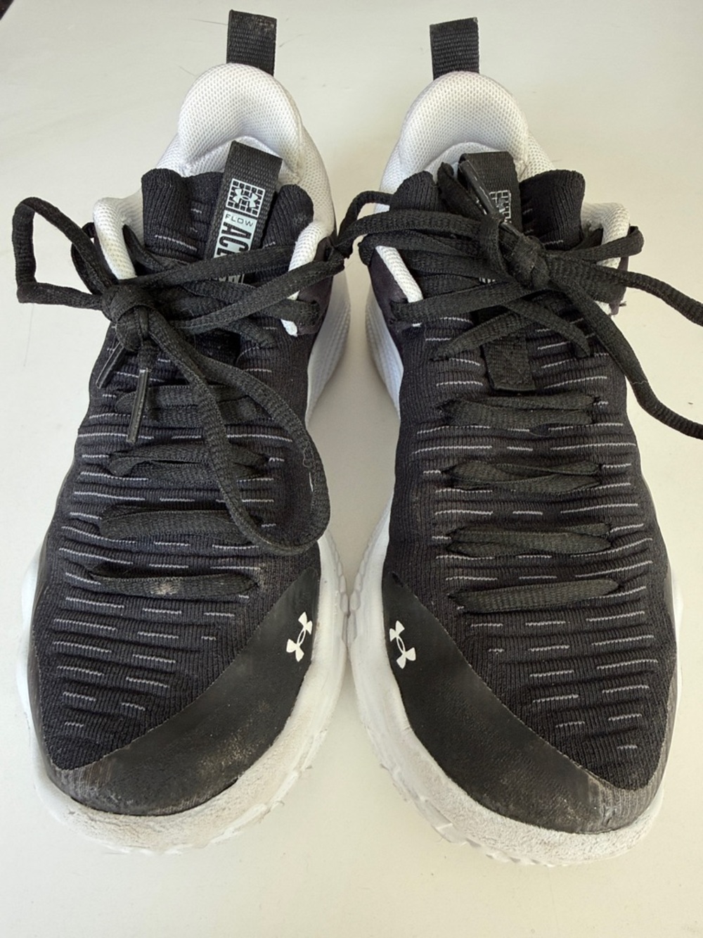 Under Armour Flow Ace Low Black and White Volleyball Sneakers